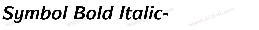 Symbol Bold Italic字体转换